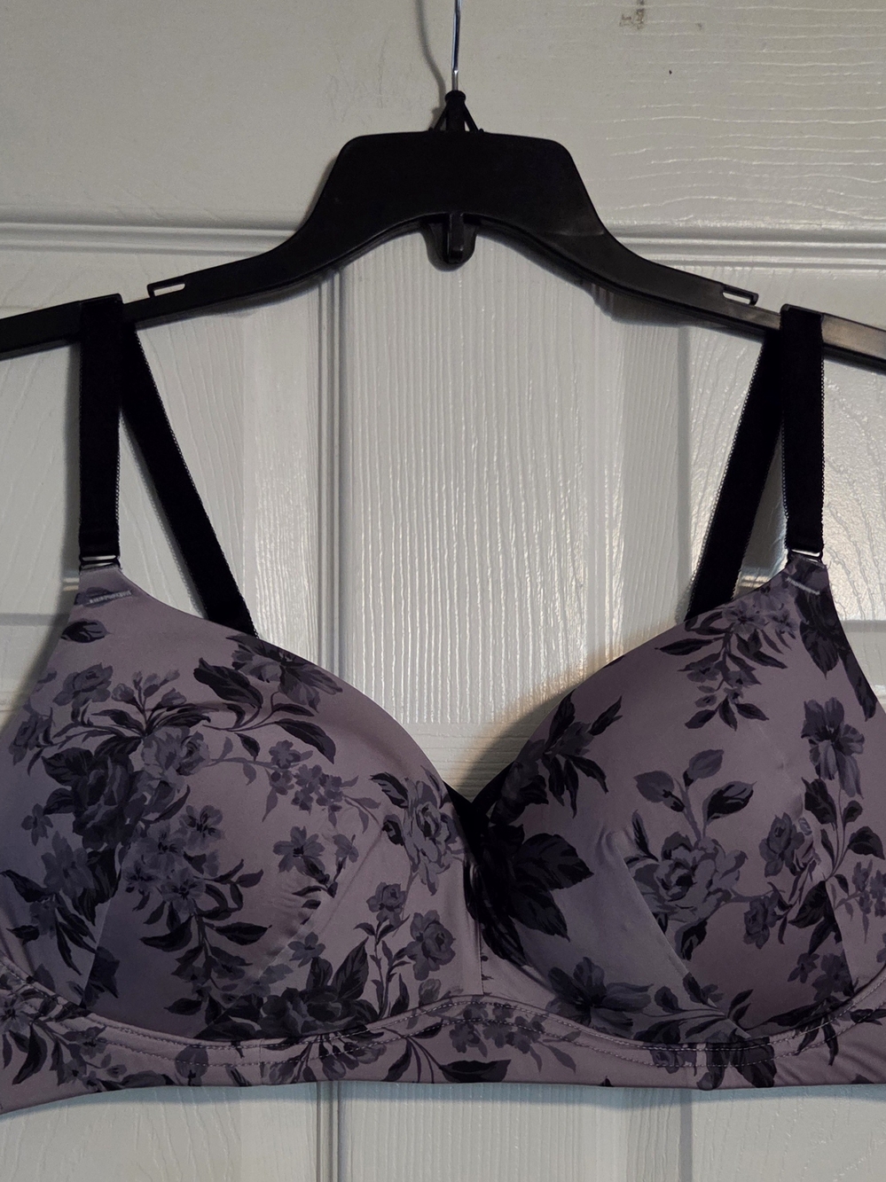 torrid Lavender Floral Molded 44C Bra with Black Accents